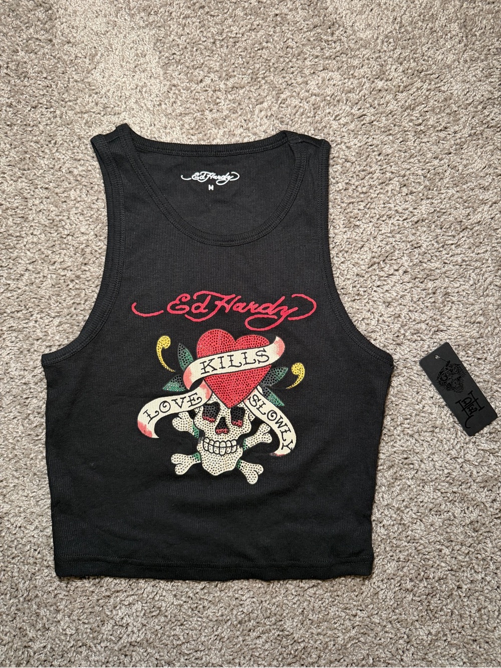 Ed Hardy Black Tank Top